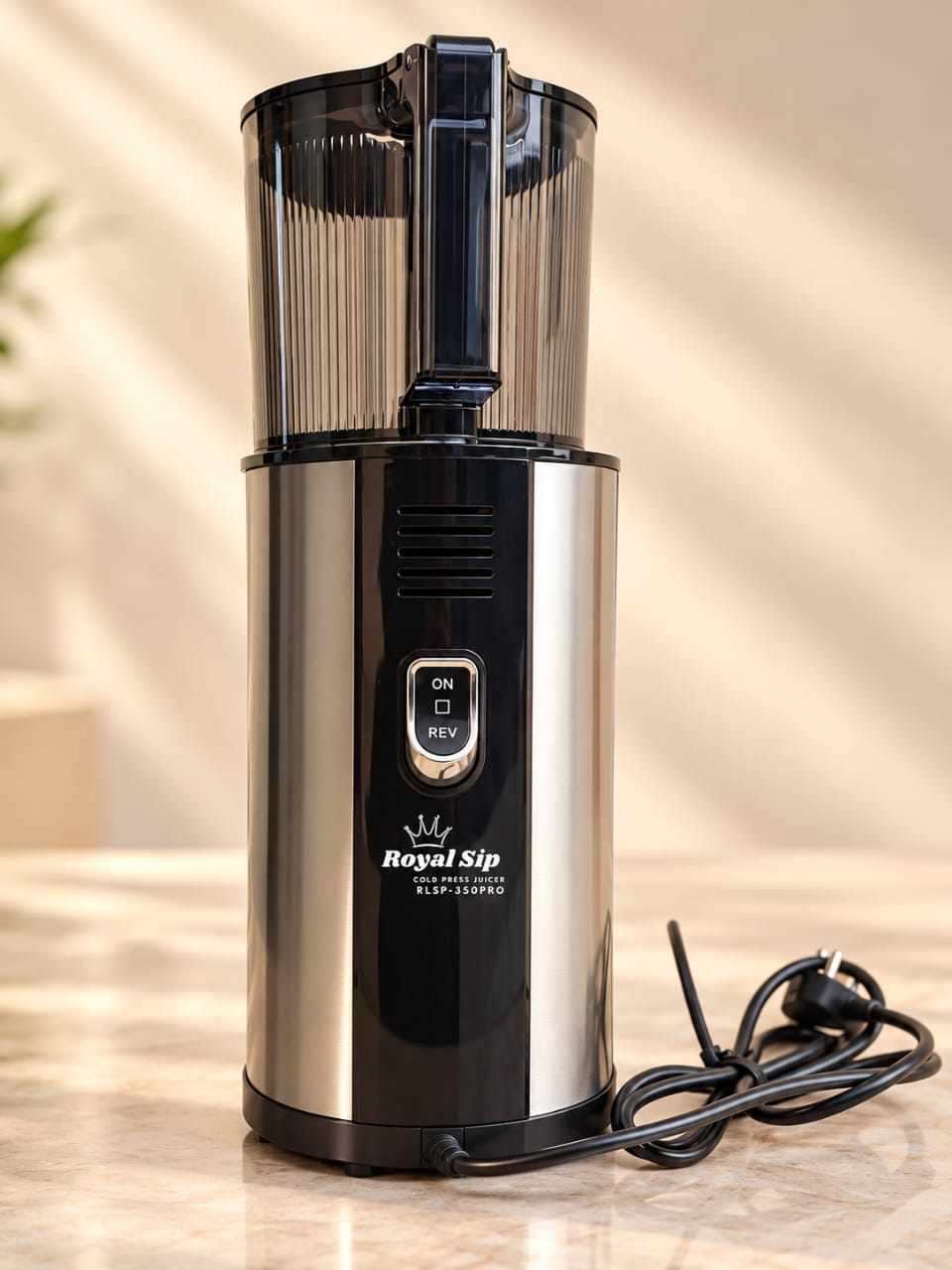 ROYALSIP RLSP-350PRO Cold Press Juicer – 350W Stainless Steel Slow Juicer 40% OFF