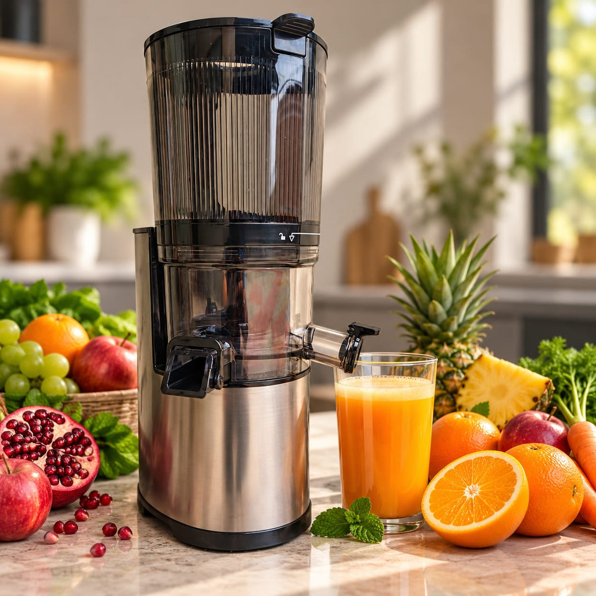 ROYALSIP RLSP-350PRO Cold Press Juicer – 350W Stainless Steel Slow Juicer 40% OFF
